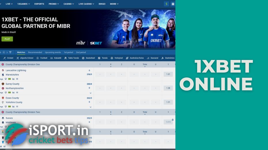1xBet online: the range of company services
