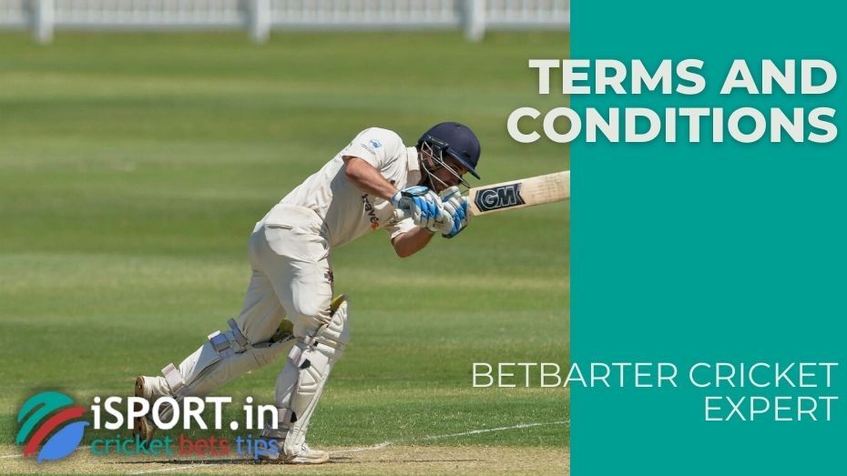 BetBarter Cricket Expert - Terms and conditions