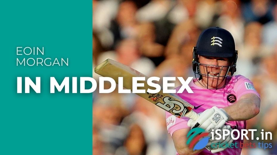 Middlesex is a home team for Eoin Morgan, which he plaing since 2005 to present