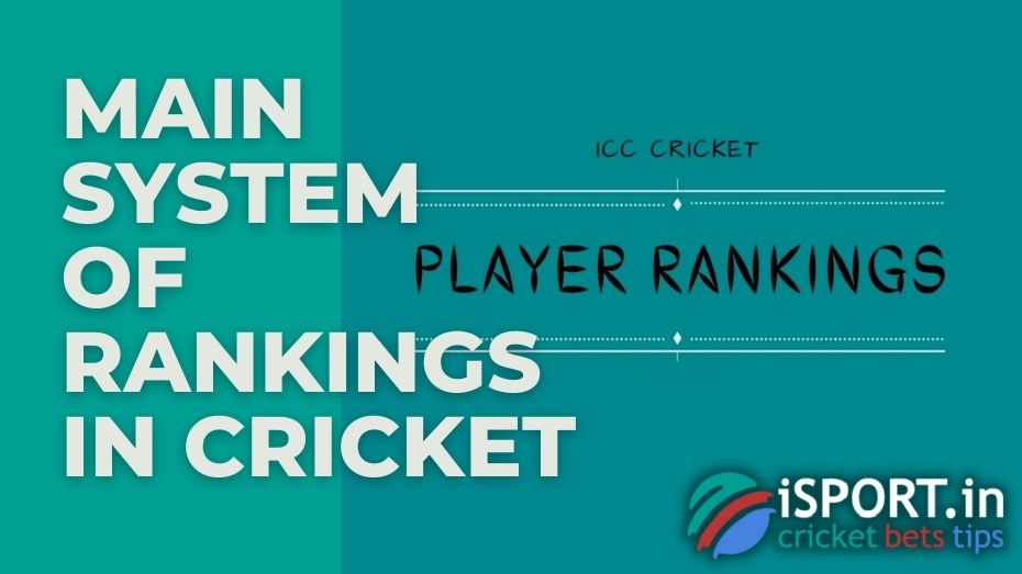 ICC Player Rankings men's cricket rating in 3 types