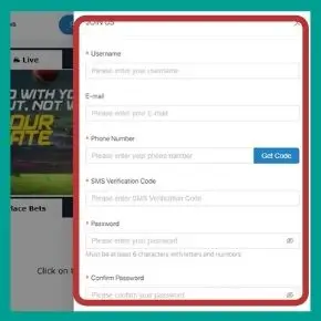 Indibet Promotion Code: Fill in the data
