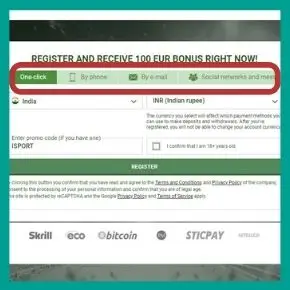 Linebet Promo Code: Choose the method of registration on Linebet