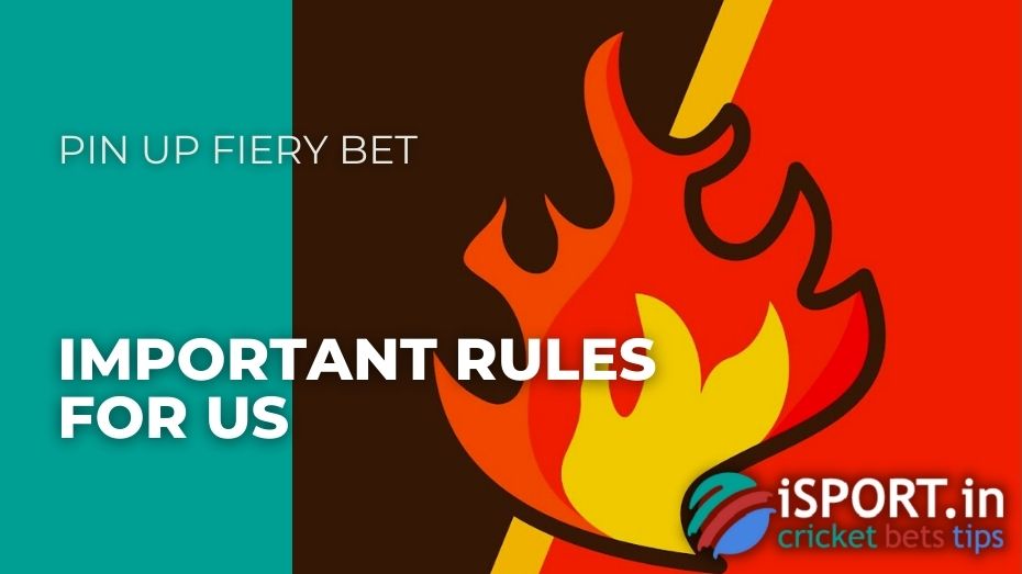 Pin Up Fiery Bet: traditional promo terms and conditions