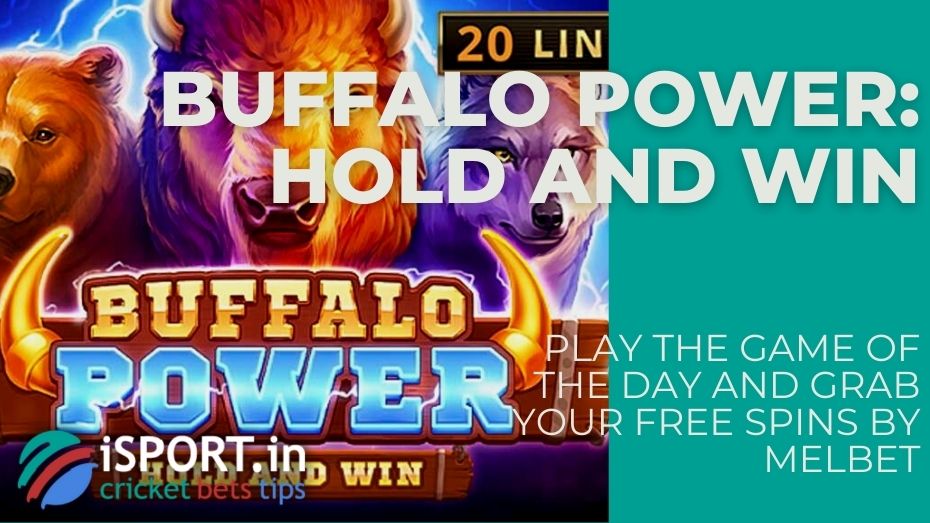 Play the game of the day and grab your free spins by Melbet - Buffalo Power Hold and Win