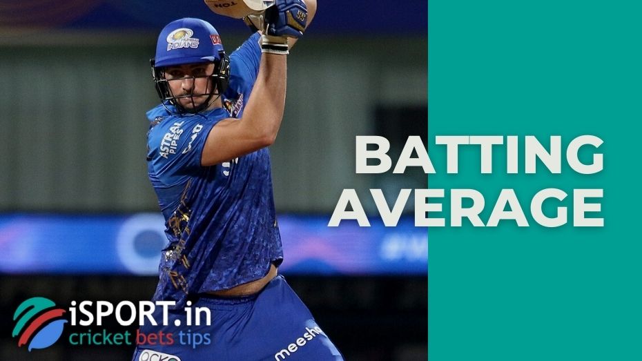 Batting average what does the term mean in cricket