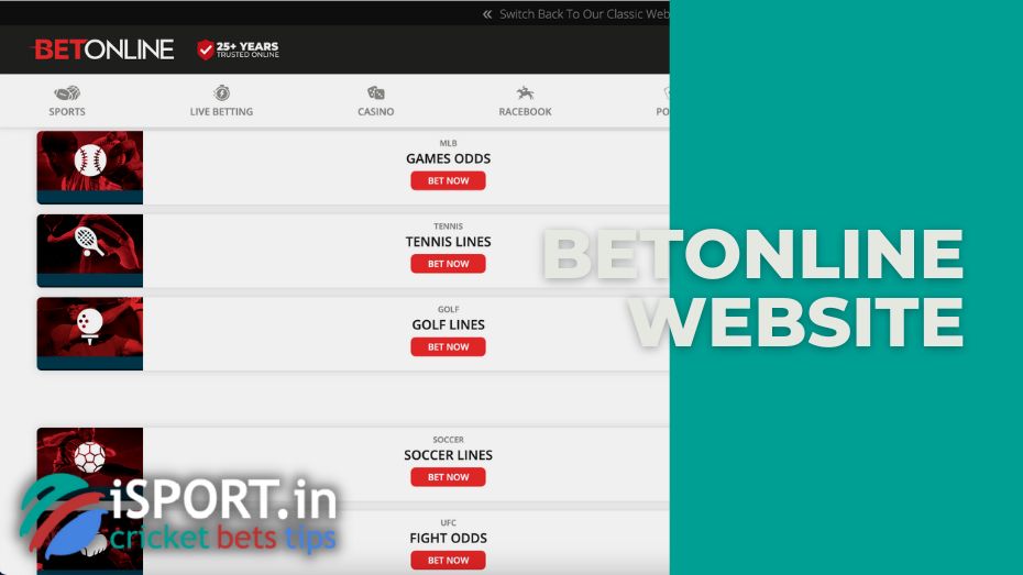 BetOnline review of the official website