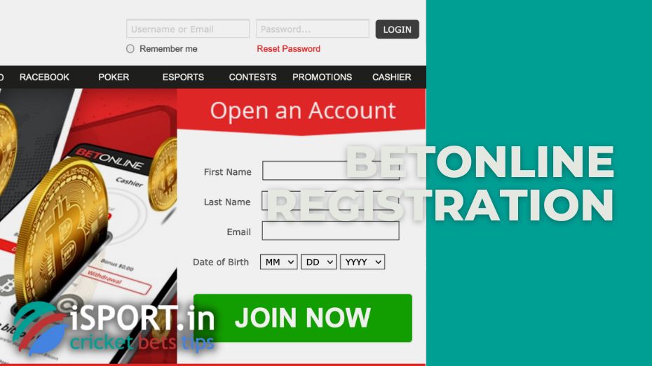 BetOnline review of registration