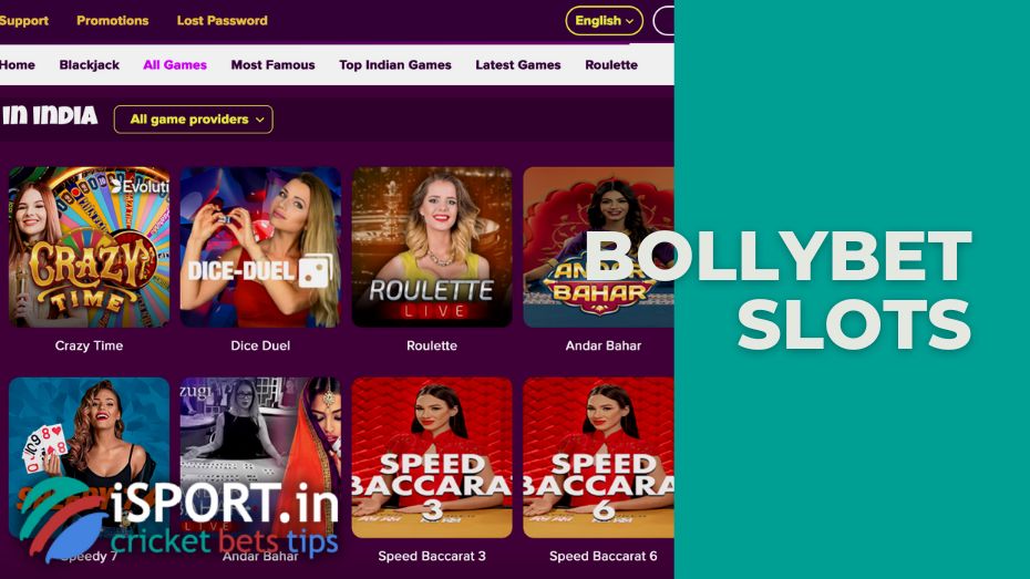 Bollybet review of slots and live casinos