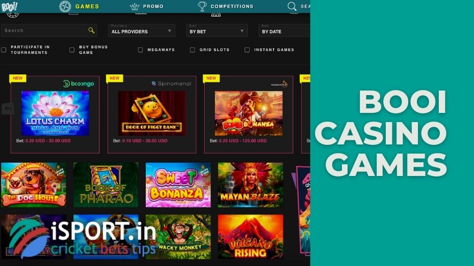 Booi casino review games