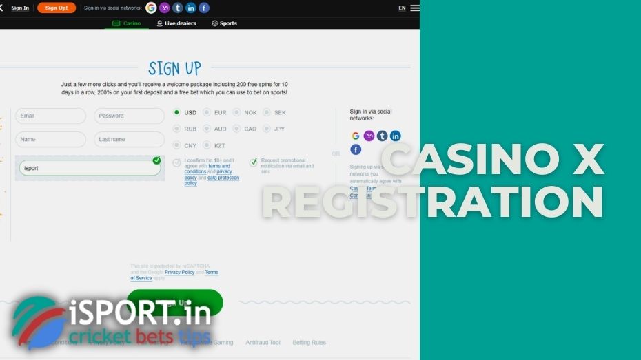 Casino X registration: how to go through the procedure correctly