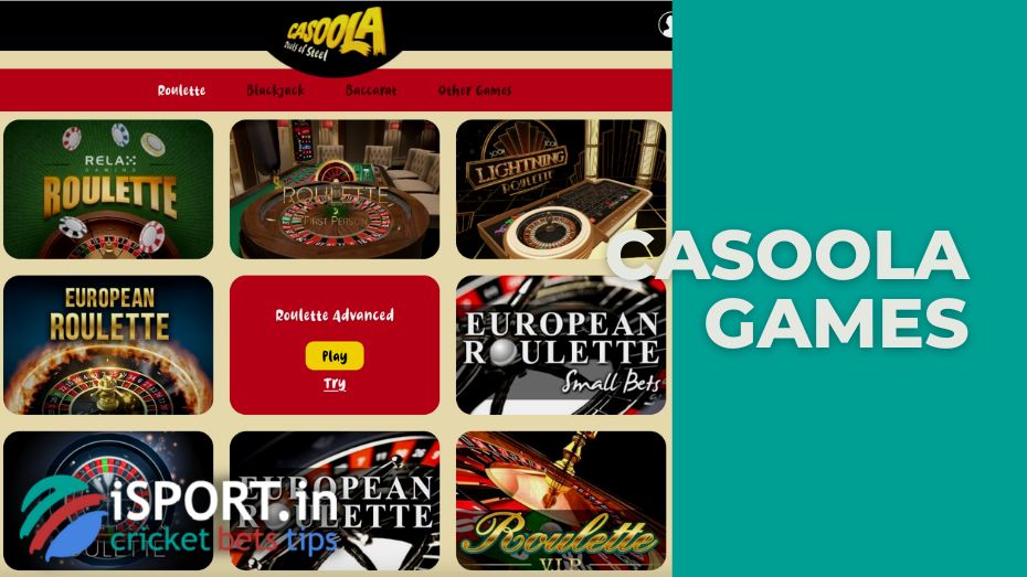 Casoola review casino games
