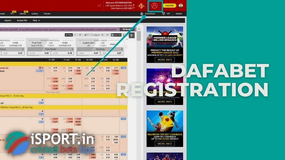 Dafabet registration: promo code