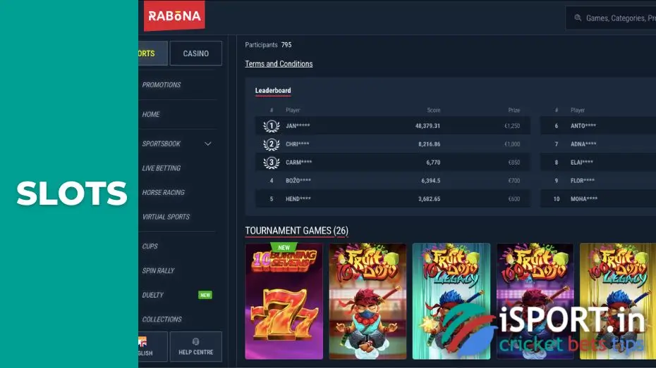 Terms of participation in Game2slot Clash at Rabona