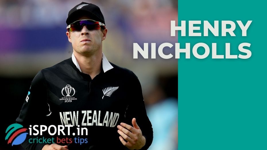Henry Nicholls managed to avoid serious injury