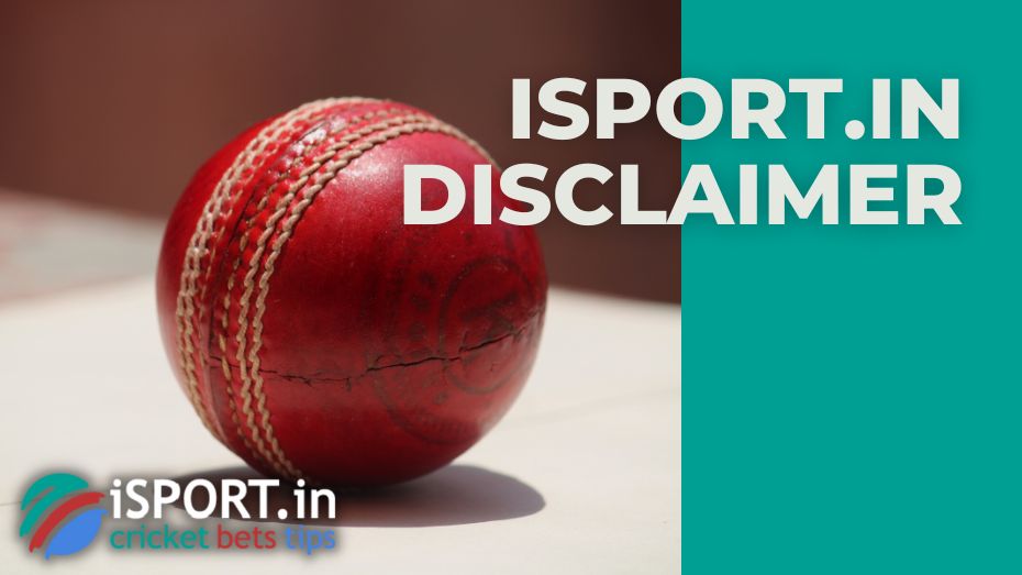 iSPORT Disclaimer