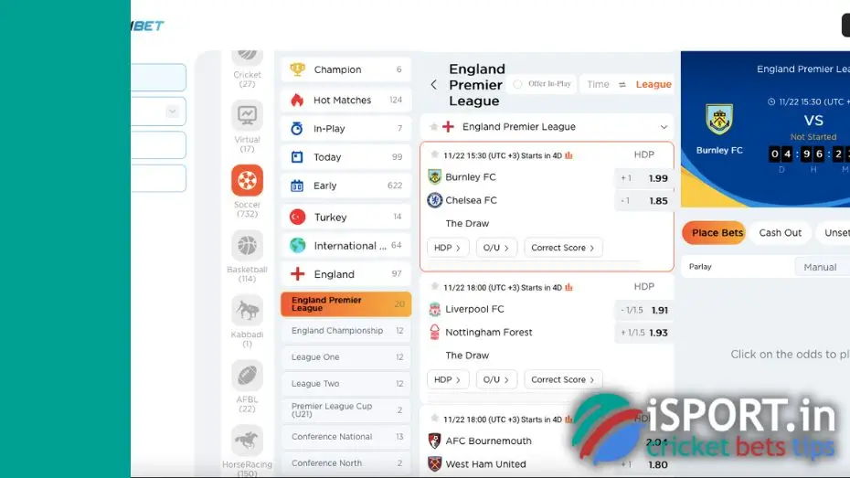 The essence of the promotion IndiBet English Premier League 2025