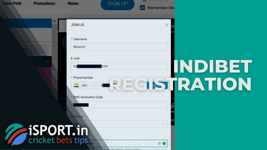 registration in Indibet