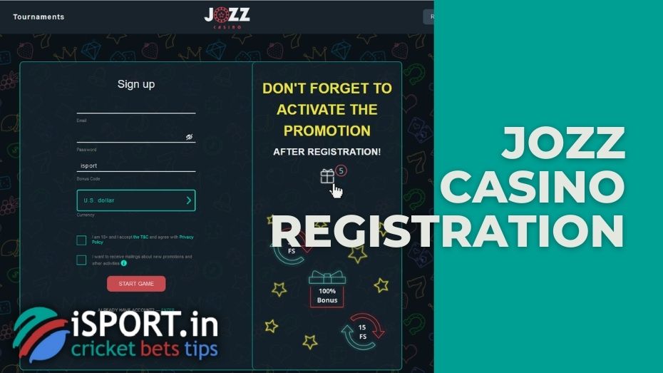 Jozz Casino registration: how to go through the procedure correctly