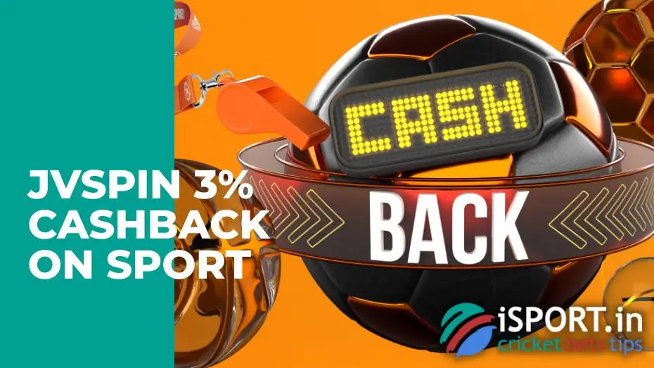 JVSpin 3% cashback on sport