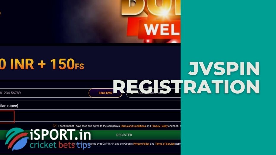 JVspin registration with bonus