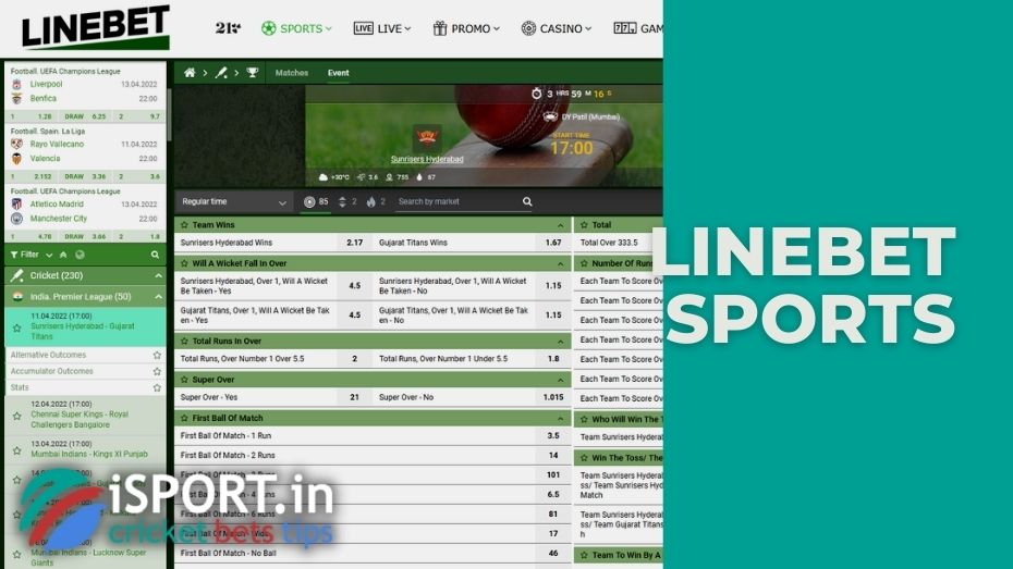 LineBet review sports