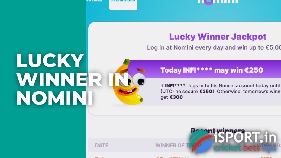 Lucky winner in Nomini