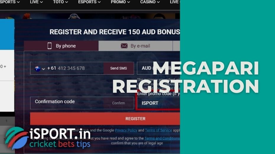 Megapari registration by phone