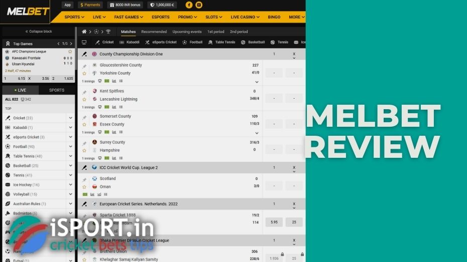 Melbet review for India
