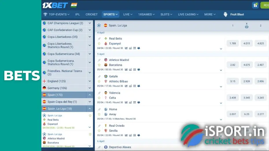 Ole La Liga at 1xBet 2 How to participate in Ole La Liga at 1xBet