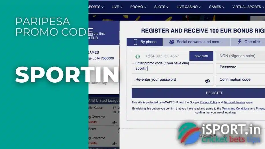 Paripesa promo code 4 Where to enter Paripesa promo code