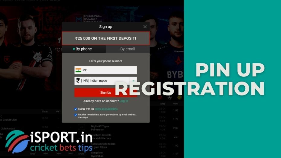 Pin up review registration