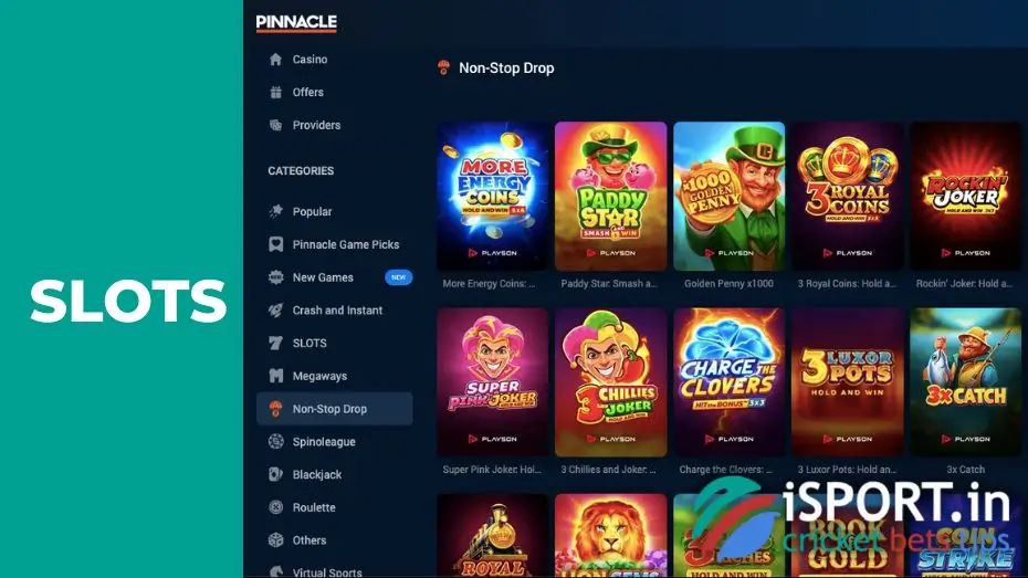 Pinnacle Non-Stop Drop Tournament: slots