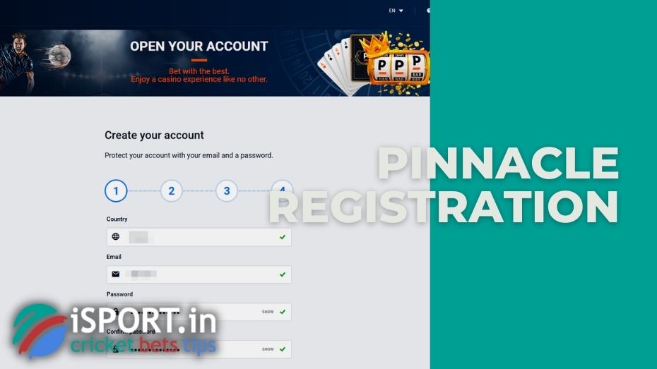 Pinnacle registration: creating an account