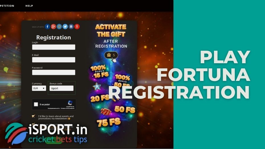 Play Fortuna review of registration