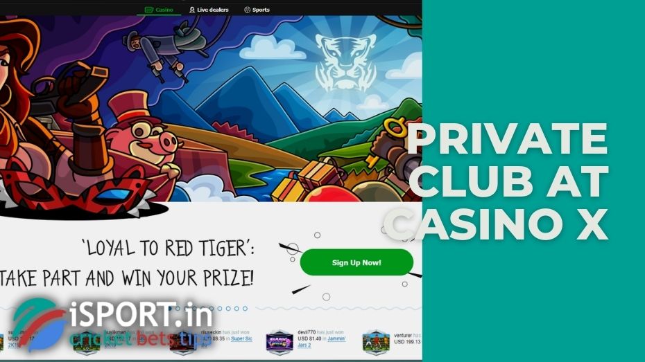 Private Club at Casino X: general information