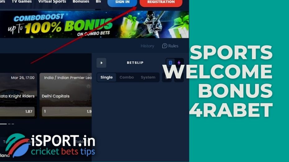 Sports welcome bonus 4rabet: how to get it