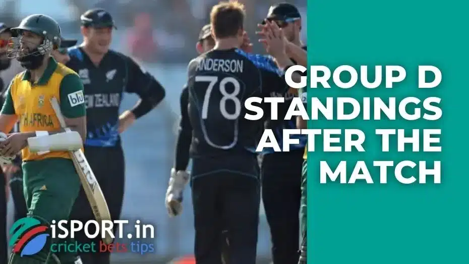 T20 World Cup South Africa New Zealand Result 2 Group D Standings After the Match: T20 World Cup South Africa New Zealand Result