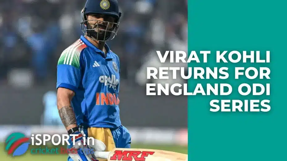 Virat Kohli Returns for England ODI Series