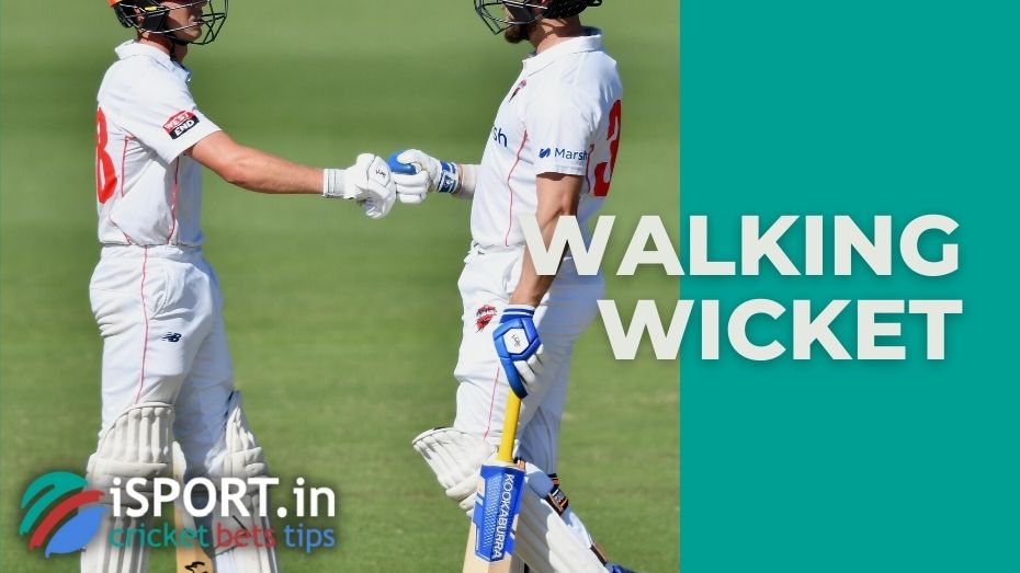 What is a Walking wicket in cricket?