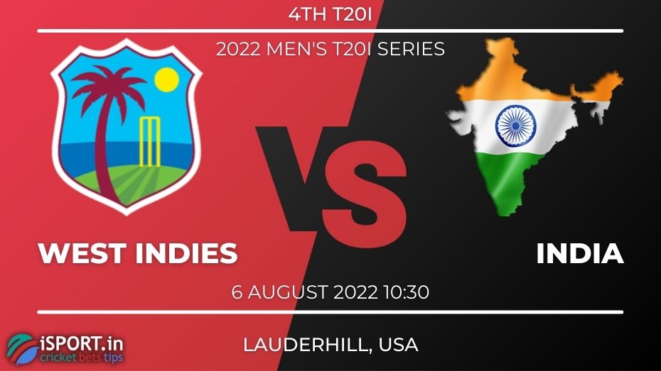 West Indies — India Prediction on August 6