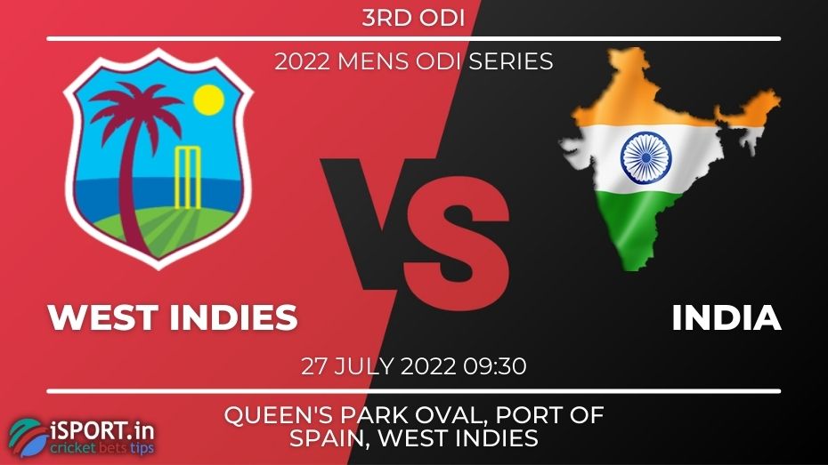 West Indies — India Prediction on July 27