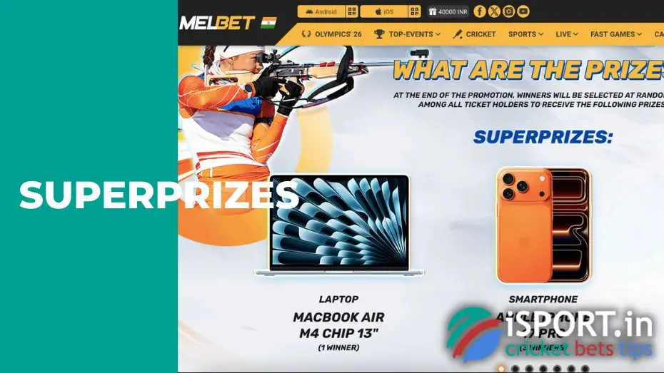 Winter Olympics 2026 at Melbet 2 Prizes of Winter Olympics 2026 at Melbet